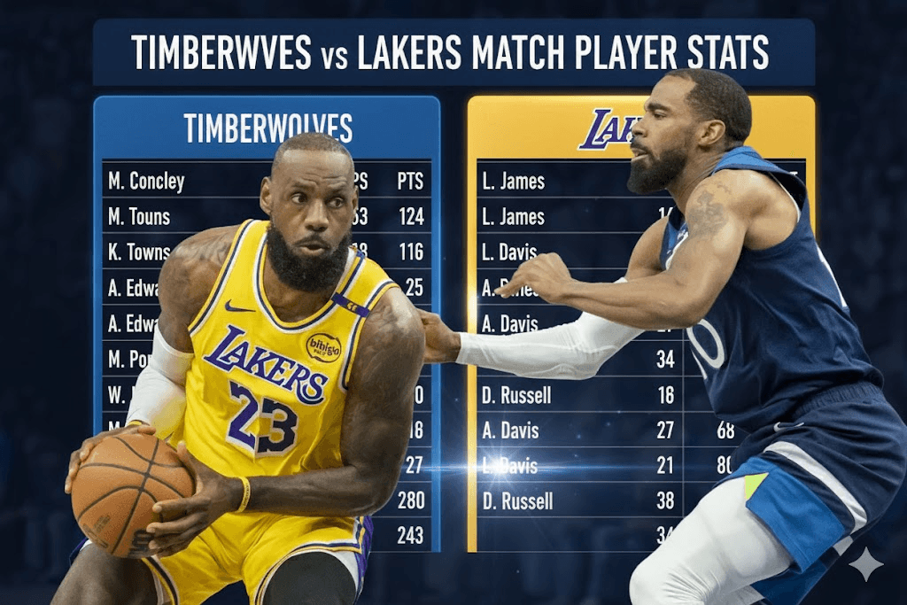 Timberwolves vs Lakers Match Player Stats