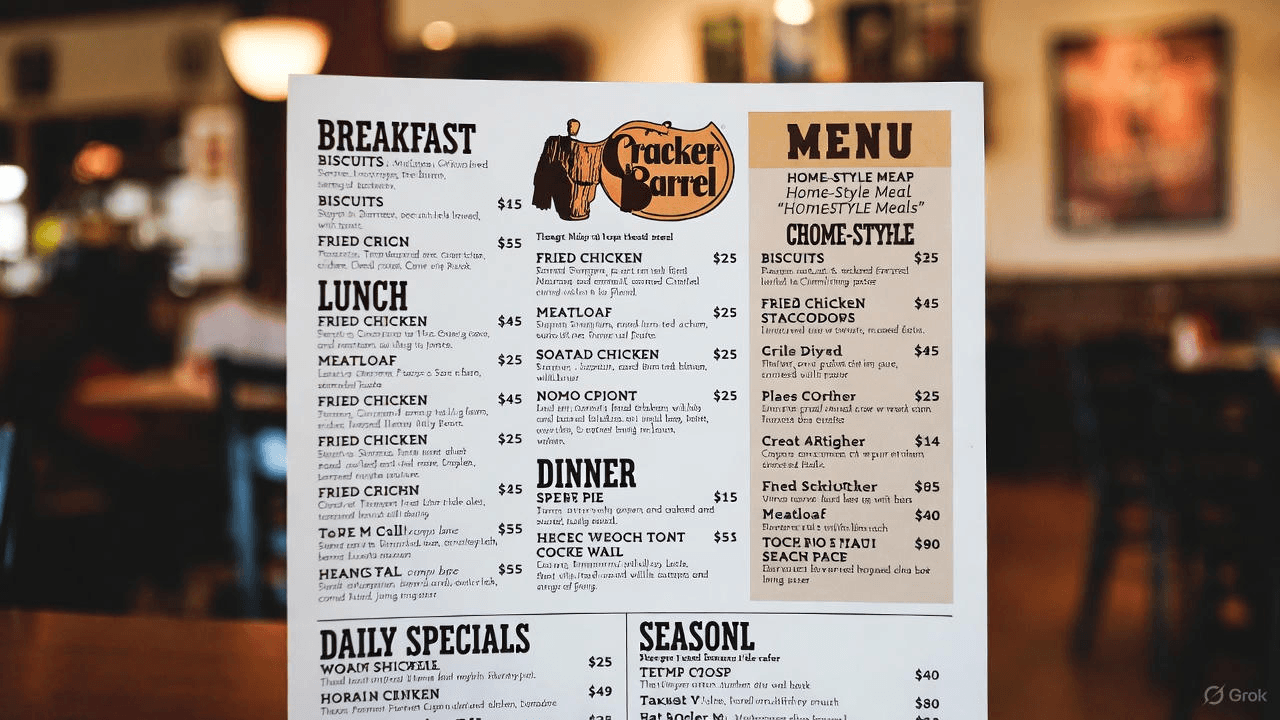 Cracker Barrel Menu With Prices