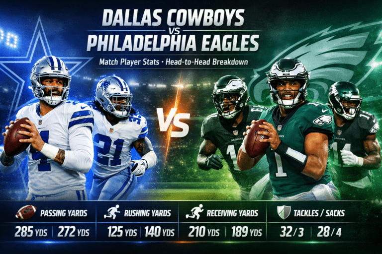 Dallas Cowboys vs Philadelphia Eagles Match Player Stats