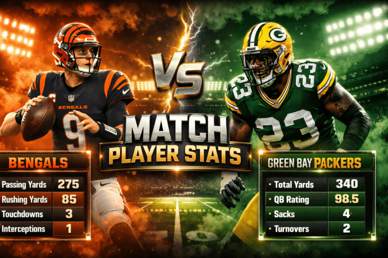 Bengals vs Green Bay Packers Match Player Stats