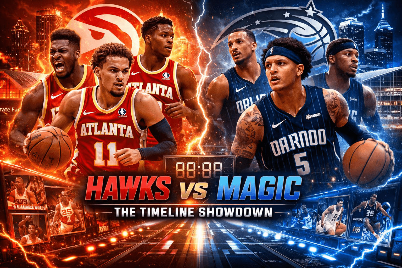 Atlanta Hawks vs Orlando Magic Timeline