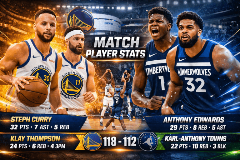 Warriors vs Timberwolves Match Player Stats
