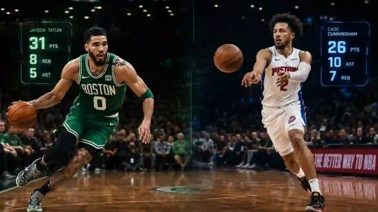 Detroit Pistons vs Celtics match player stats